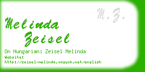 melinda zeisel business card